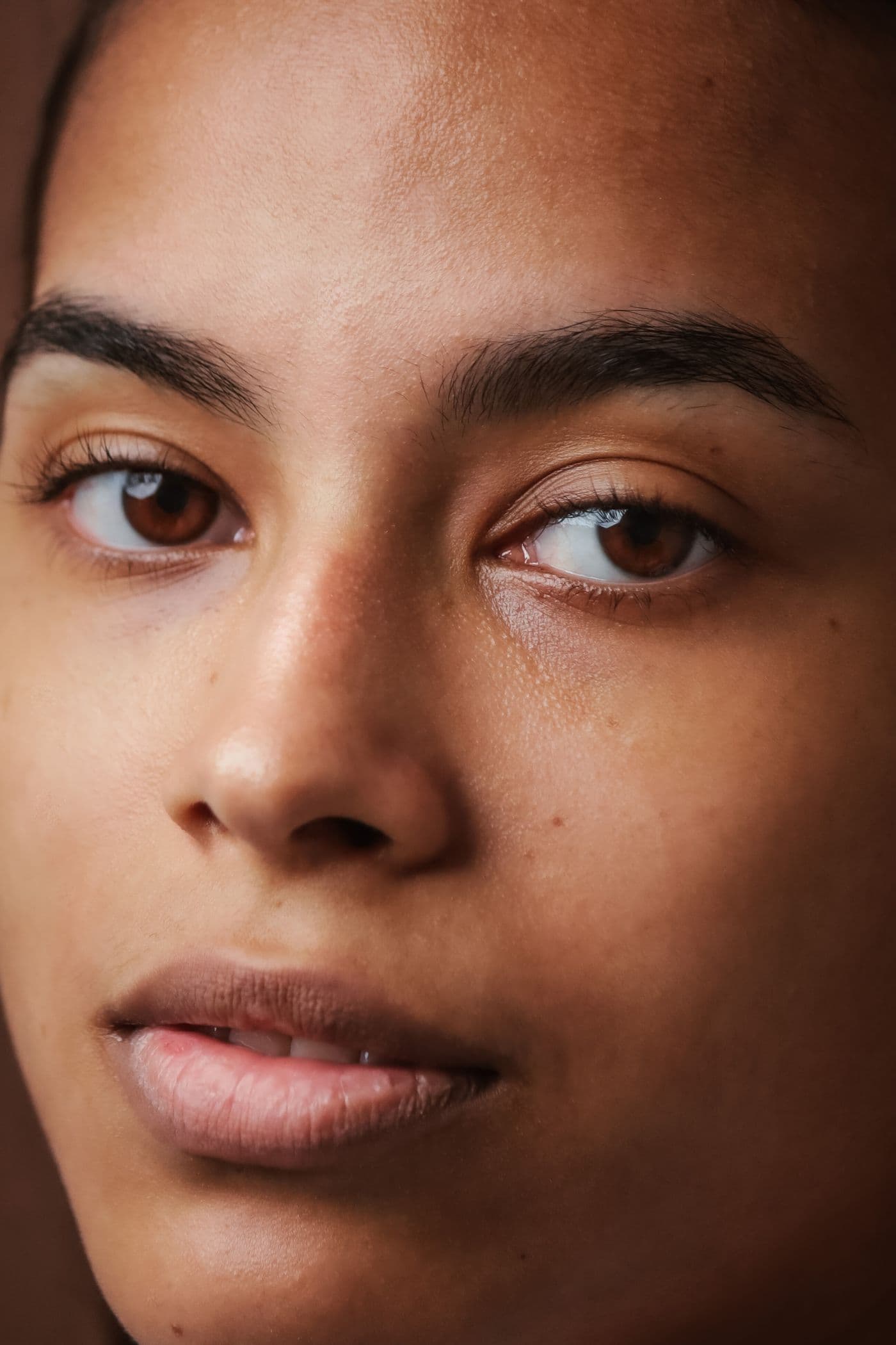 A calm, natural close-up of healthy skin